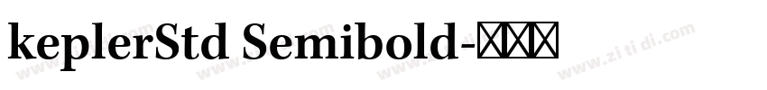 keplerStd Semibold字体转换